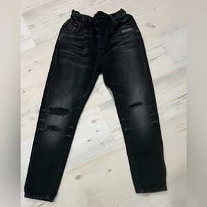 Off-White Denim Label Jeans 30 x 26 with Belt.